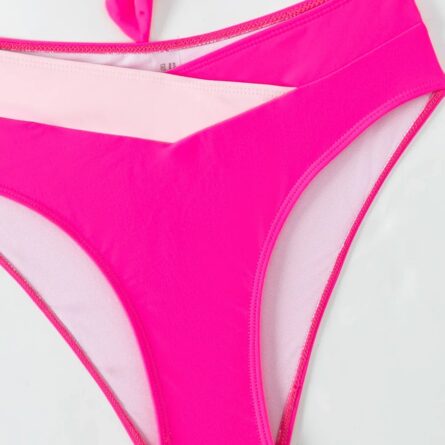 Pink Criss Cross Cut Out Bikini – Bild 12