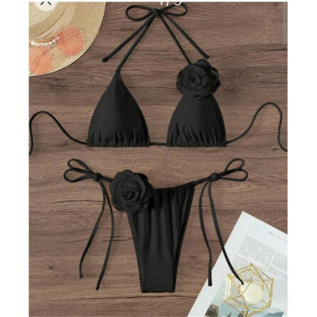 Rose Charm Halter Triangle Bikini – Bild 26