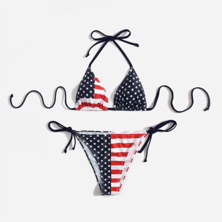 Patriotic Allure: Stars and Stripes American Flag Bikini - Image 8