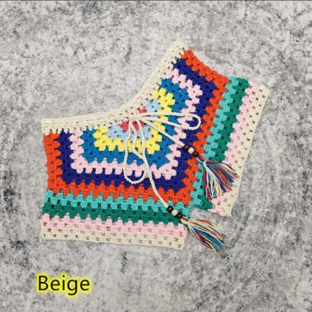 Radiant Waves Handmade Crochet Rainbow Bikini Bottom - Image 15