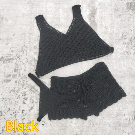 Seaside Breeze Crochet Shorts and Thong Bottoms - Image 12