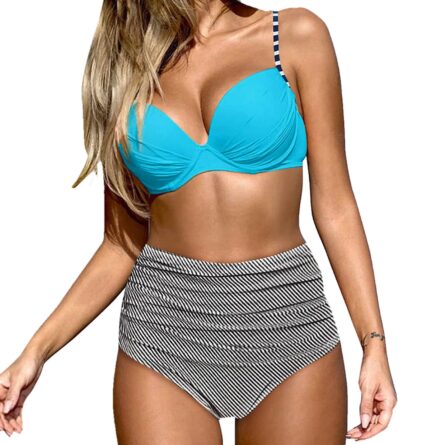 Beach Bliss Mid Waist Push Up Bikini – Bild 14