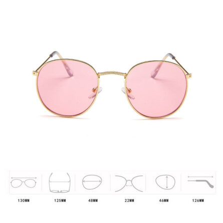 I Miss You Round Frame Colored Sunglasses – Bild 16