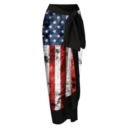 Vintage Stars and Stripes Swimsuit with Sarong Set - Image 10