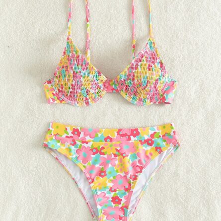 Sunset and Swim Aesthetic Floral Bikini Set - Image 8