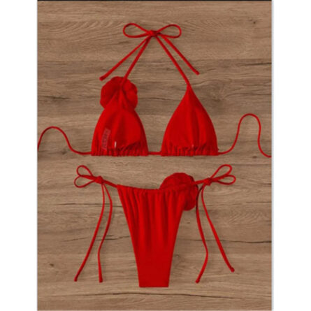 Rose Charm Halter Triangle Bikini – Bild 31