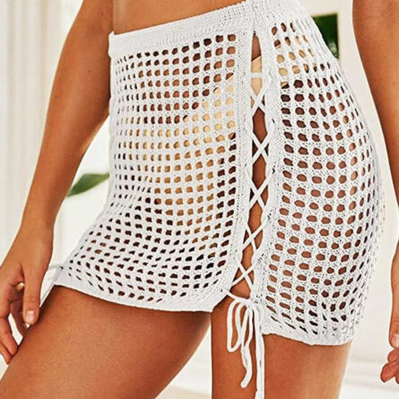 Boho Vibes Crochet Beach Cover Up Skirt - Image 2