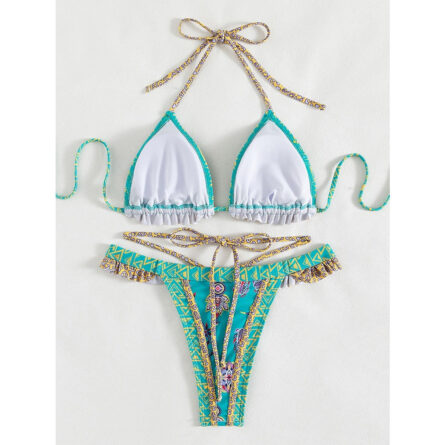 Sexy Temptress Strappy Side Brazilian Ruffle Bikini – Bild 17