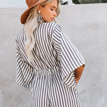 Sunset Strolls Tie-Front Romper - Image 6