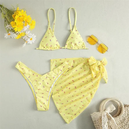 Coastal Blossom Cute Bikini Set