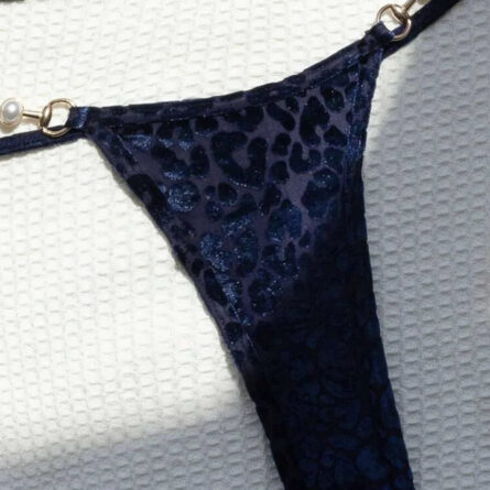 Wild Allure Sexy Leopard Micro Velvet Thong Bikini - Image 19