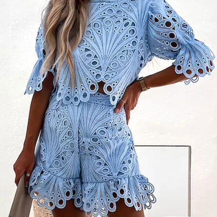 French Riviera Lace Sexy Beach Shorts Set – Bild 10