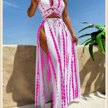 Bahamas Vacation 3 Piece Cover Up Skirt Set - Image 24