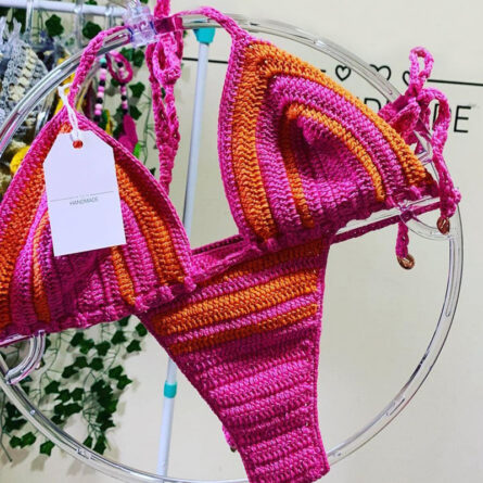Pink Handmade Crochet Bikini – Bild 5