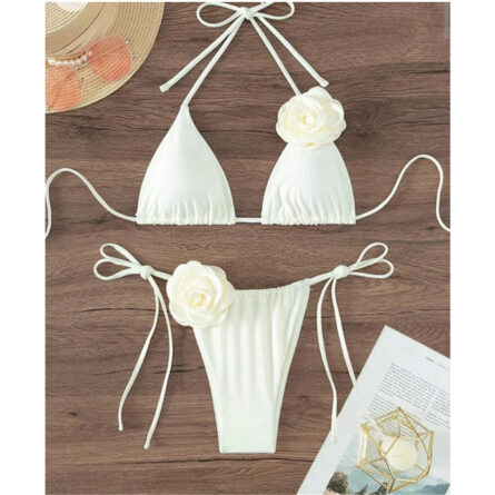 Rose Charm Halter Triangle Bikini – Bild 22