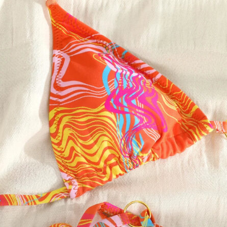 Exotic Sunset Triangle Chains Brazilian Bikini – Bild 23