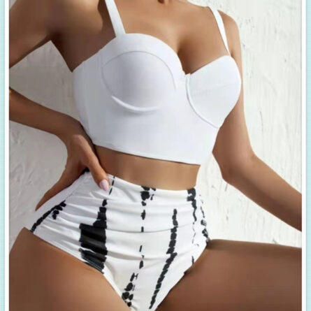 Stunning Butterfly Push Up High Waist Slimming Swimwear Separates Bikini – Bild 14