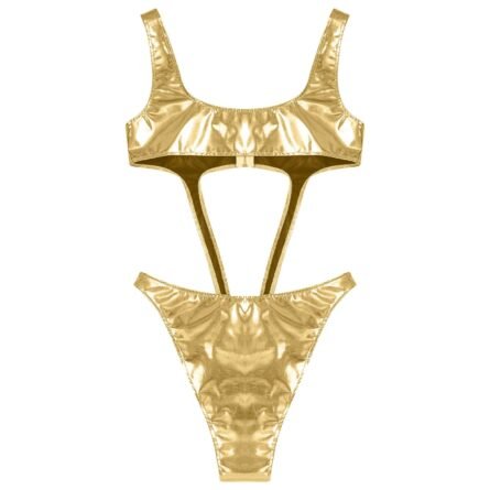 Celestial Goddess Harness Metallic Cut Out Swimsuit Monokini - Image 34