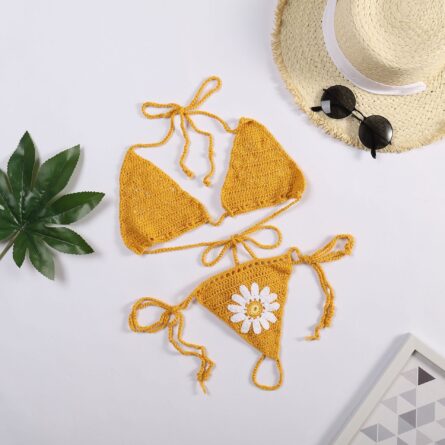 Daisy Dreams Thong String Micro Crochet Bikini – Bild 22
