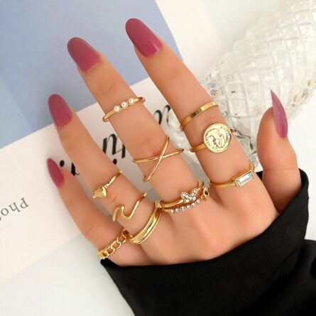 Bohemian Summer Gold Ring Set - Image 10