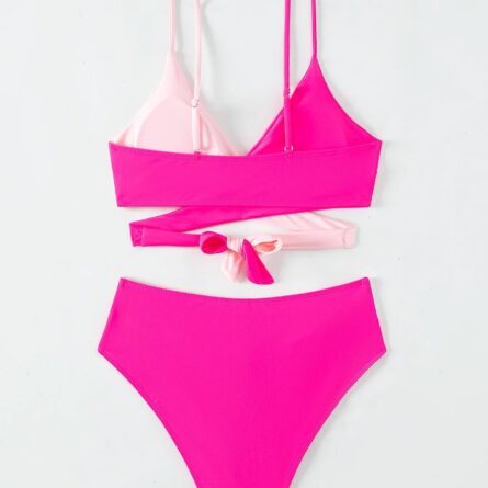 Pink Criss Cross Cut Out Bikini – Bild 14