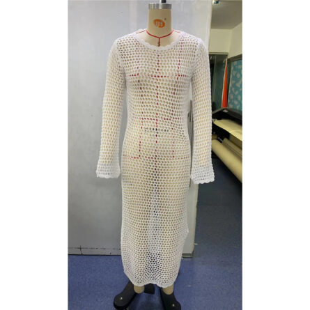 Isadora Open Back Beach Cover Up Crochet Dress - Image 11