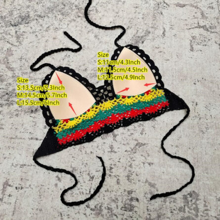 Rainbow Harmony Bohemian Crochet Bikini Set - Image 26