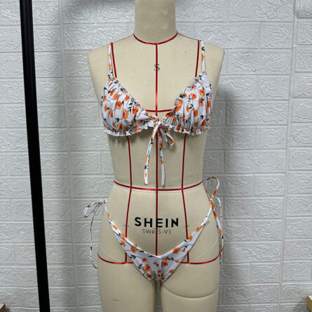 Blossom Dreams Ruffle String Bikini Set - Image 4