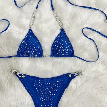 Luxe Diamond Embellished Halter Bikini – Bild 10