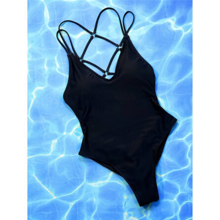 Stunning Leopard Open Back One Piece Swimsuit - Image 9