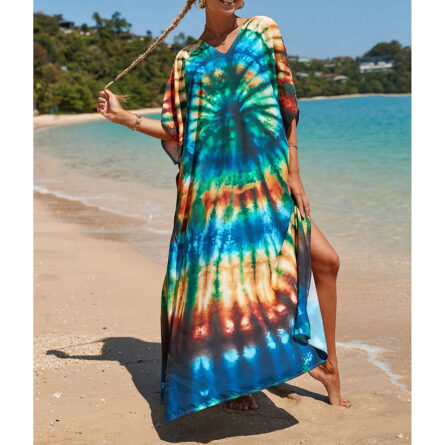 Sunset and Swim Colorful Bohemian Bathing Suit Coverup Kaftan - Image 23