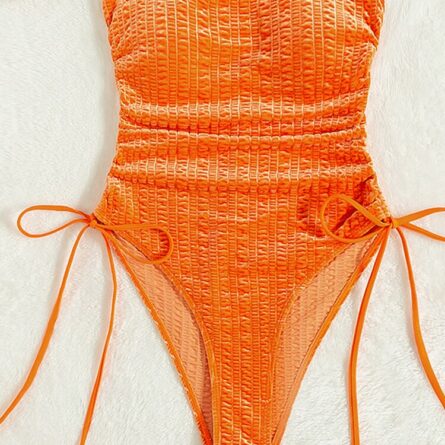 Orange Dream Bandeau Swimsuit - Image 7