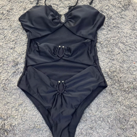 Black Enigma Cut Out Monokini Swimsuit - Image 16