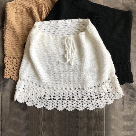 Boho Breeze Handmade Crochet Mini Skirt - Image 4
