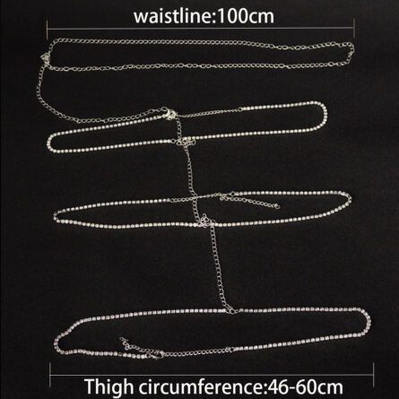 Multilayer Rhinestone Thigh Leg Chain – Bild 15
