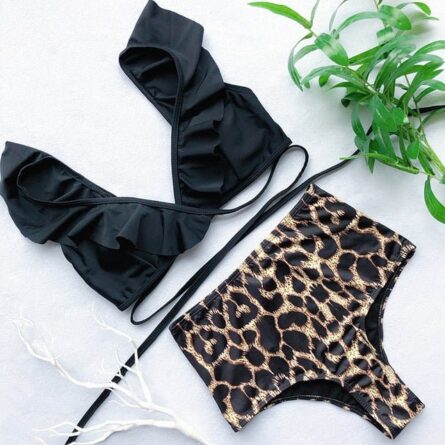 Alana High Waist Ruffle Top Bikini – Bild 8