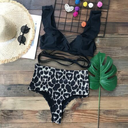 Alana High Waist Ruffle Top Bikini – Bild 2