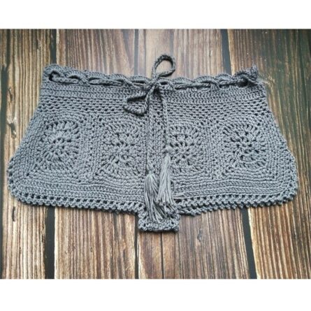Amore Crochet Boho Bohemian Swim Bikini Shorts - Image 14