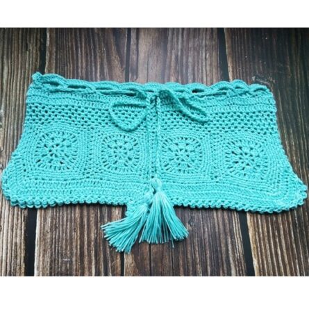Amore Crochet Boho Bohemian Swim Bikini Shorts - Image 11