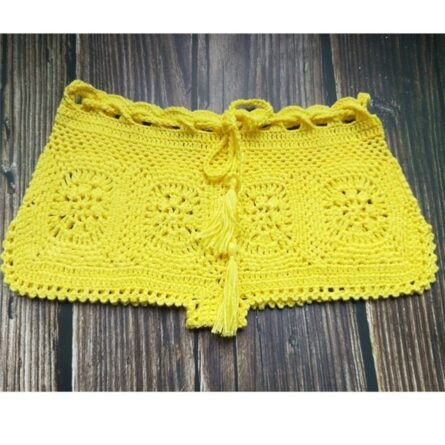 Amore Crochet Boho Bohemian Swim Bikini Shorts - Image 17