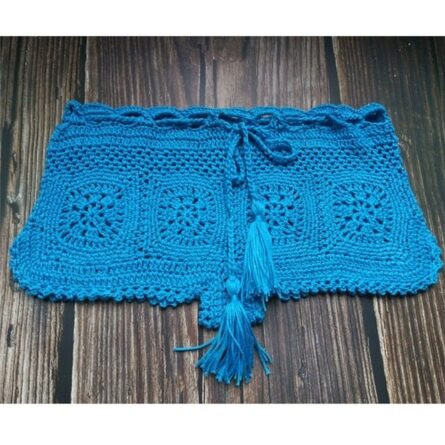 Amore Crochet Boho Bohemian Swim Bikini Shorts - Image 15
