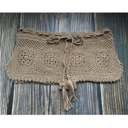 Amore Crochet Boho Bohemian Swim Bikini Shorts - Image 13