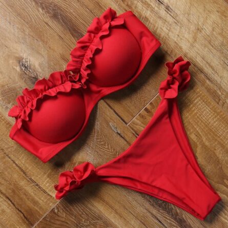 Mediterranean Bandeau Push-up Bikini – Bild 3