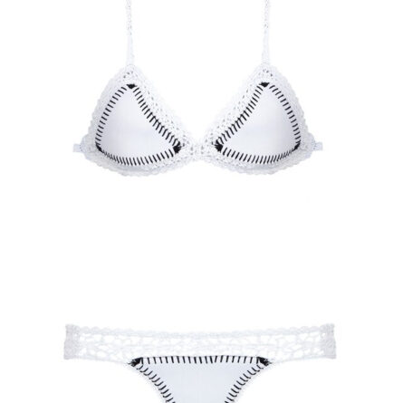 Bahamas Neoprene Crochet Brazilian Bikini - Image 7