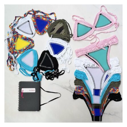 Bahamas Neoprene Crochet Brazilian Bikini - Image 10