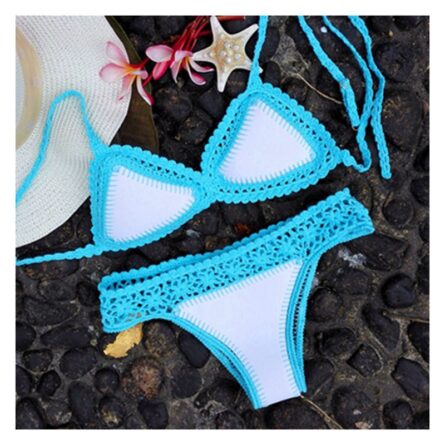 Bahamas Neoprene Crochet Brazilian Bikini - Image 12