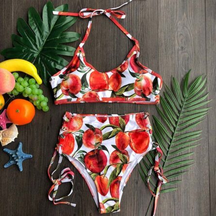 Beach Life High Waist Halter Bikini Set - Image 47
