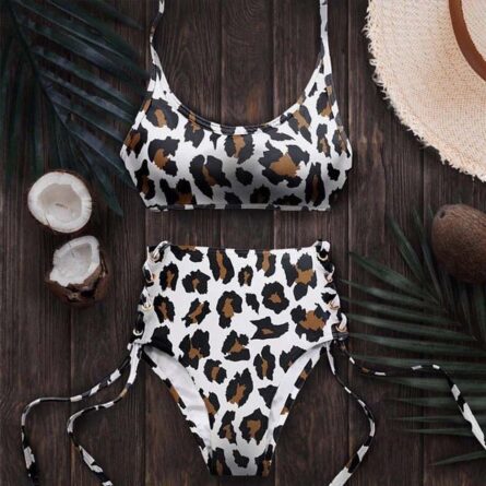 Beach Life High Waist Halter Bikini Set - Image 35