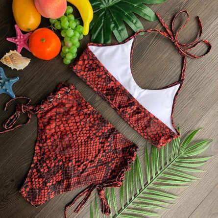 Beach Life High Waist Halter Bikini Set - Image 33