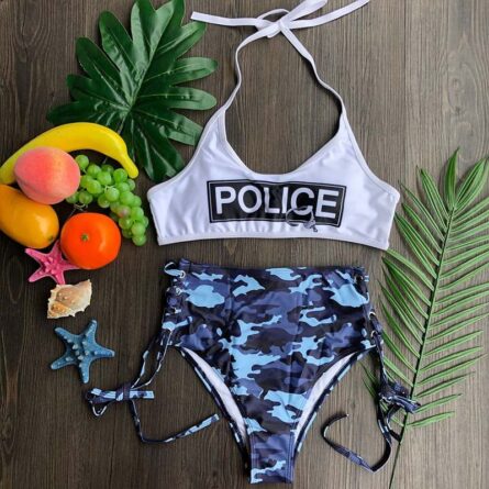 Beach Life High Waist Halter Bikini Set - Image 4